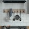 Flash Furniture Daly Wall Mounted 34in Weathered Brown Solid Pine Wood Storage Rack with 7 Hooks HGWA-SCR-7-WEATH-GG - alternate 1